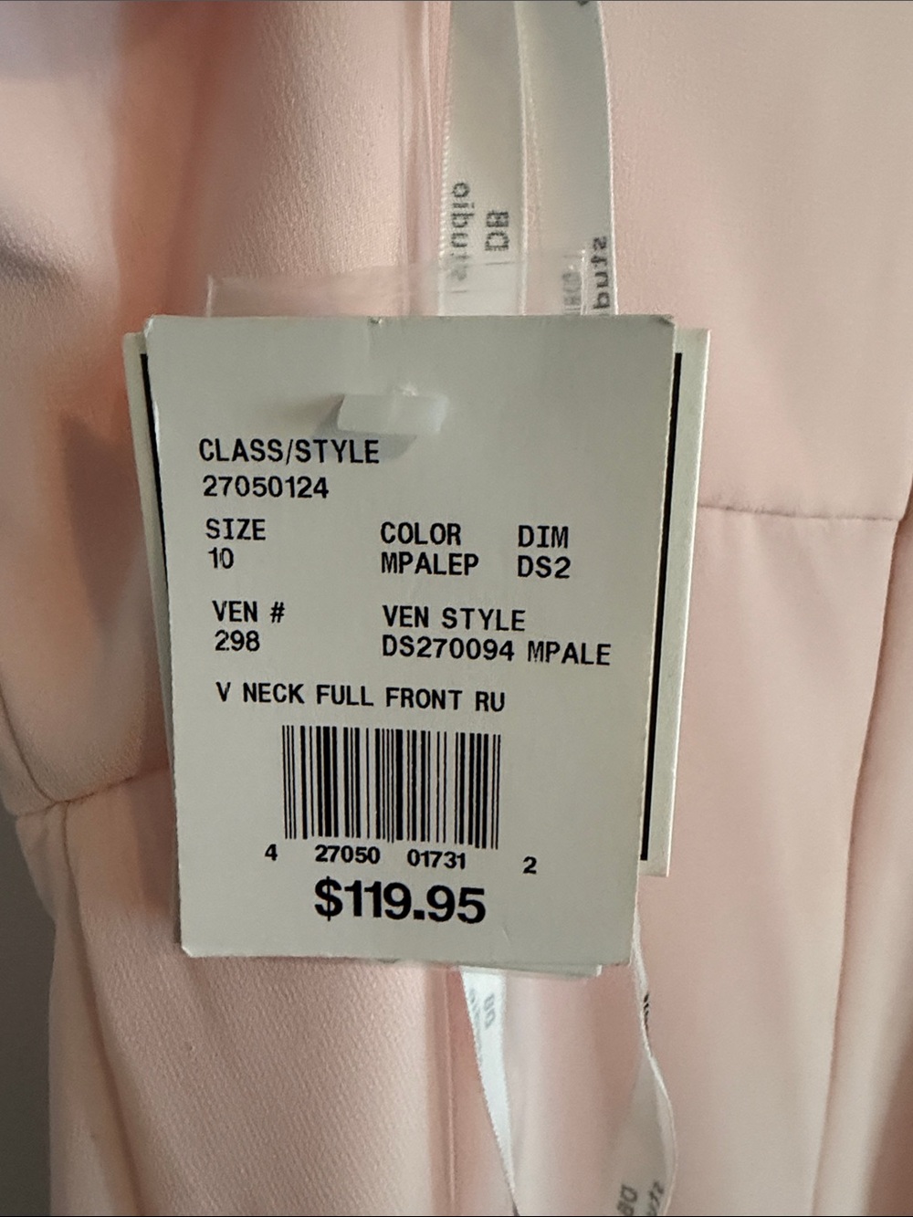 David's Bridal Light Blush Ruffle Maxi Dress - Picture 2 of 4